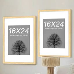 Art Street Synthetic Wood Beige Document Photo Frame (16 x 24 Inch) - Set of 2-47