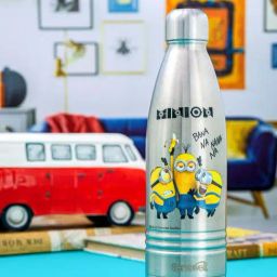 Servewell Indus Silver & Yellow Stainless Steel Minions Printed Vacuum Bottle (0.75 L)-image-15