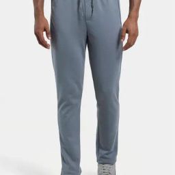 Jockey AM44 Grey Super Combed Cotton Rich Trackpants with Side & Back Pockets-image-78