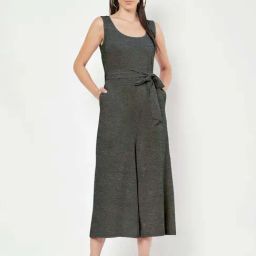 Brinns Charcoal Cotton Regular Fit Jumpsuit-image-49