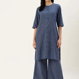 Clt.s Blue Cotton Printed Kurta Palazzo Set-picture-30