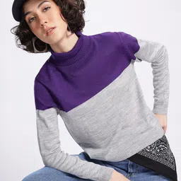 glitchez Snuggle Wrap Colourblocked Pullover-image-21