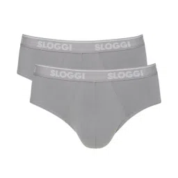 Sloggi Grey Slim Fit Briefs - Pack Of 2-image-13