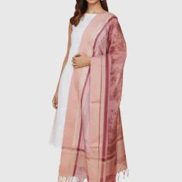Fabindia Pink Printed Dupatta-picture-34