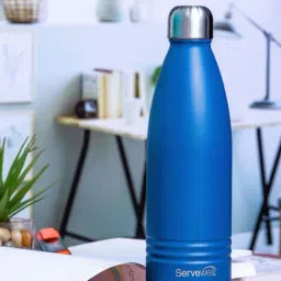 Servewell Imperial Blue Steel Indus Vacuum Bottle (0.75 L)-17