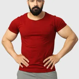 FUAARK Maroon Slim Fit Sports T-Shirt-picture-41