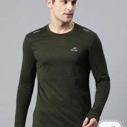 ALCIS Dry Tech Green Slim Fit Sports T-Shirt-image-56