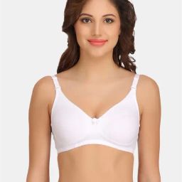 Clovia White Cotton T-Shirt Bra-picture-24