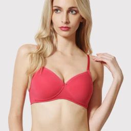 Van Heusen Comfort Fit Anti Bacterial Wireless Solid Bra - Coral-35