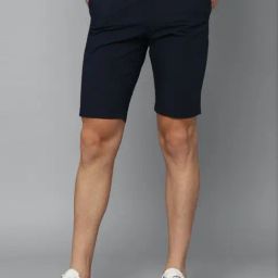 Allen Solly Navy Cotton Slim Fit Self Pattern Shorts-picture-25
