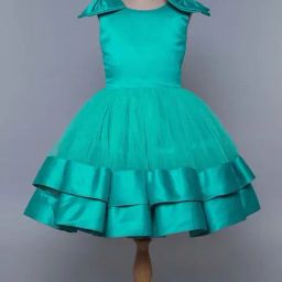The Magic Wand Kids Sea Green Regular Fit Dress-image-18