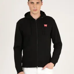 Wrangler Black Full Sleeves Hooded Sweatshirt-image-37