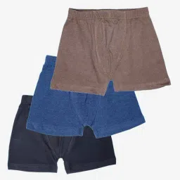 Kiddopanti Kids Multicolor Solid Boxer Shorts (Pack Of 3)-image-10