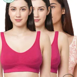 Inner Sense Fuchsia & Pink Floral Print Full Coverage Bra - Pack of 3-21