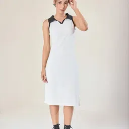 Urban Sundari White Cotton Casual Fit Dress-picture-11