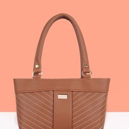 NORVE Women Solid Handheld Bag with Quilted-12