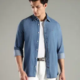 TOMMY HILFIGER Blue Regular Fit Twill Woven Shirt-picture-46