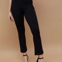 Code by Lifestyle Black Plain Pants-picture-18