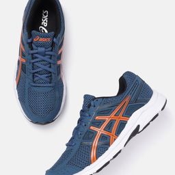 ASICS Men Woven Design Round-Toe GEL-CONTEND 4B+ Running Shoes with Brand Logo Detail-47