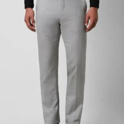 Van Heusen Grey Slim Fit Texture Trousers-picture-27