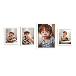 Art Street White Synthetic Inshore Wall Photo Frame - Set of 4 image 2