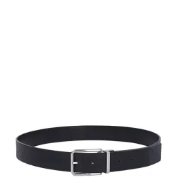 CALVIN KLEIN Black Tonal WARMTH Logo Leather Reversible Belt-image-48