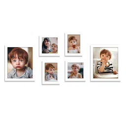 Art Street White Synthetic Inshore Wall Photo Frame - Set of 6 image 2