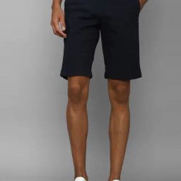 Allen Solly Navy Cotton Slim Fit Shorts-picture-32