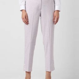 Van Heusen Purple Chequered Trousers-10