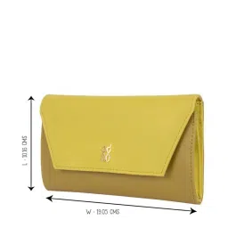 Baggit Relish Olive Color Block Tri-Fold Wallet for Women image 2