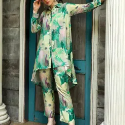 Jaipur Kurti Green Printed Shirt & Pant Set-picture-35