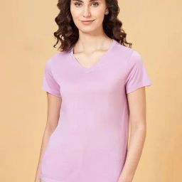 Dreamz by Pantaloons Lilac Plain T-Shirt-picture-17