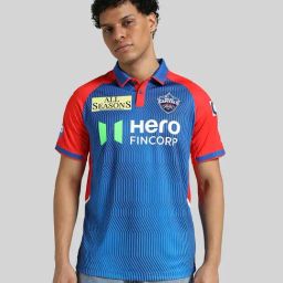Puma Blue Regular Fit Printed Jersey-image-34