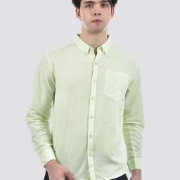 Camla Green Cotton Regular Fit Shirts-picture-26
