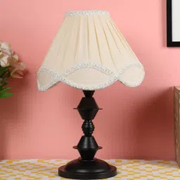 Tucasa NTU-110 B-22 Table Lamp with Metal Base (Beige) image 4
