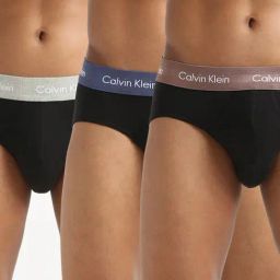 Calvin Klein Underwear Black Bodi & Grey Cotton Slim Fit Logo Printed Briefs-image-25