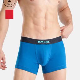 FCUK Multi-Color Cotton Blend Checks Trunks Pack of 2-picture-25