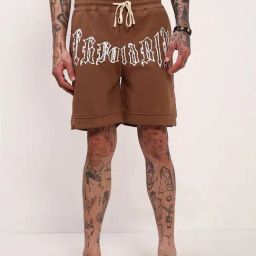 Showoff Brown Cotton Regular Fit Printed Shorts-image-74