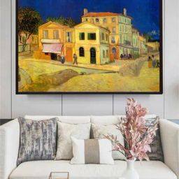 The Art House Yellow & Blue Abstract Painted Wall Art-image-105