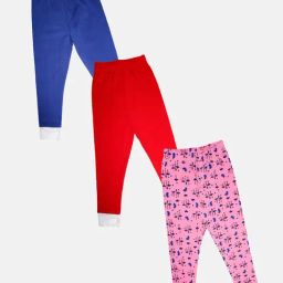 Kiddopanti Girls Multicolor Printed Leggings (Pack Of 3)-image-19