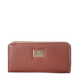 Caprese Kristin Teracotta Solid Bi-Fold Wallet for Women-picture-46