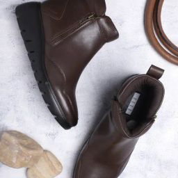 Elle Women's Brown Wedge Booties-image-58