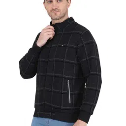 Monte Carlo Black Regular Fit Checks Jacket image 3