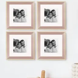 Art Street Synthetic Wood Pink Photo Frame (8 x 8 Inch) - Set of 4-picture-2