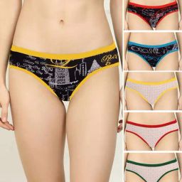 AROUSY Black & White Printed Hipster Panties - Pack Of 6-image-24