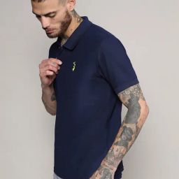 Campus Sutra Blue Regular Fit Sports T-Shirt-image-49