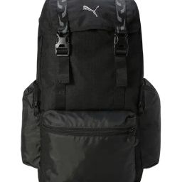 Puma Black Textured Backpack-image-52