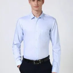 Peter England Blue Slim Fit Shirt-picture-48