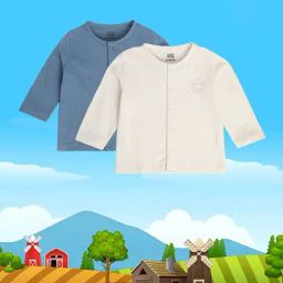 MINIKLUB Kids White & Blue Solid Full Sleeves Shirt (Pack Of 2)-image-47