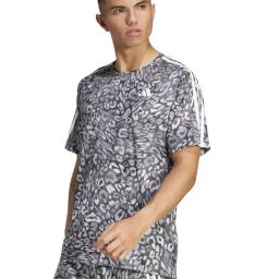 Adidas Grey Regular Fit Printed Sports T-Shirt-91